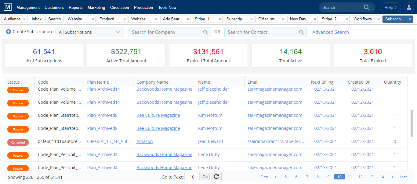 Product screenshots