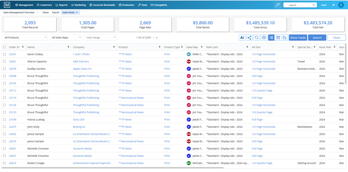 Product screenshots