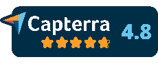 Capterra 4.8 star rating badge