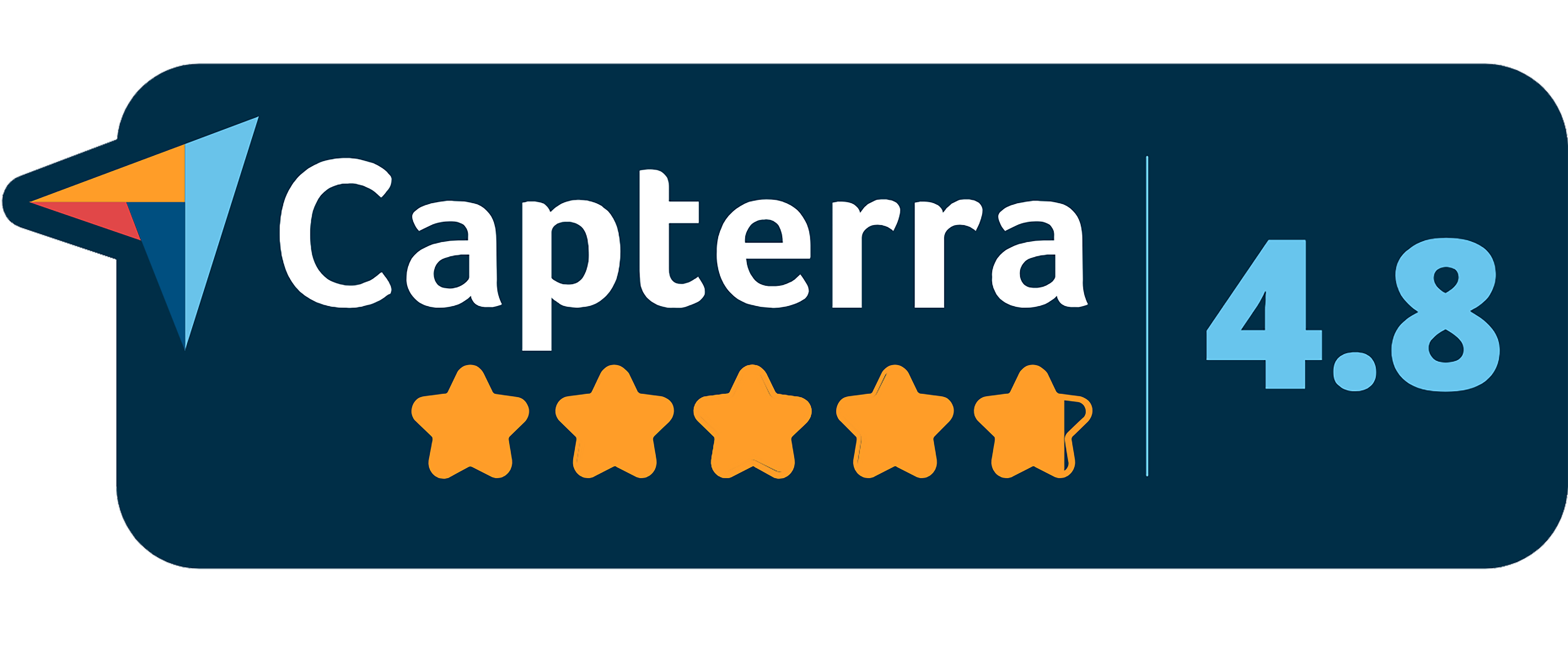Capterra 4.8 rating badge